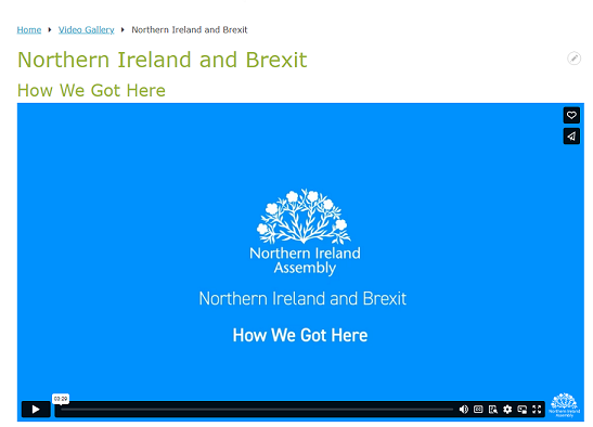 A picture of the Northern Ireland and Brexit animation