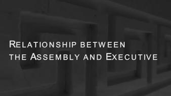 Relationship Between Assembly and Executive